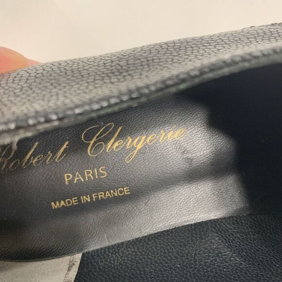 ROBERT CLERGERIE Women’s Black Slip on Leather Loafer Shoe 36.5 Made In France - Picture 16 of 16